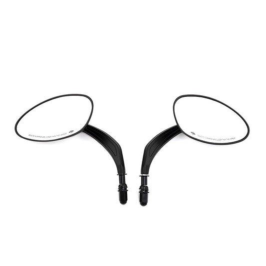 Black Oval Rearview Side Mirror For Harley Sportster 1200 883 Dyna Street Bob