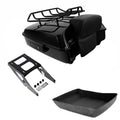 Black Chopped Trunk Backrest Rack Mount Fit For Harley Sport Glide 2018-21