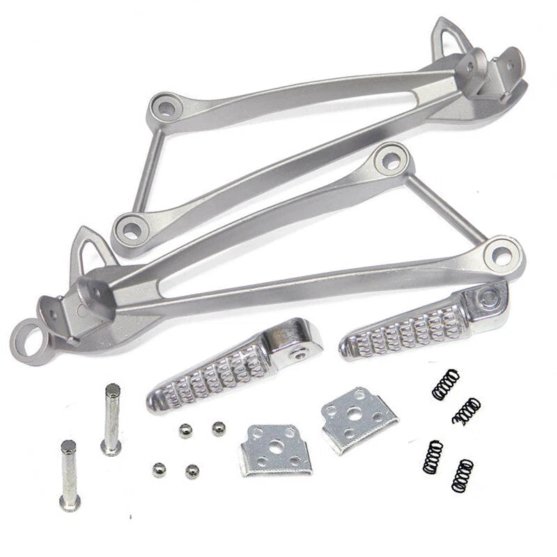 Silver Rear Foot Pegs Bracket Fits Kawasaki Ninja ZX10R 2008-2010 ZX6R 2009-2023