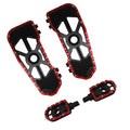 Black Red Driver Floorboards Footboards & Footpegs Fit For Harley Touring 09-25