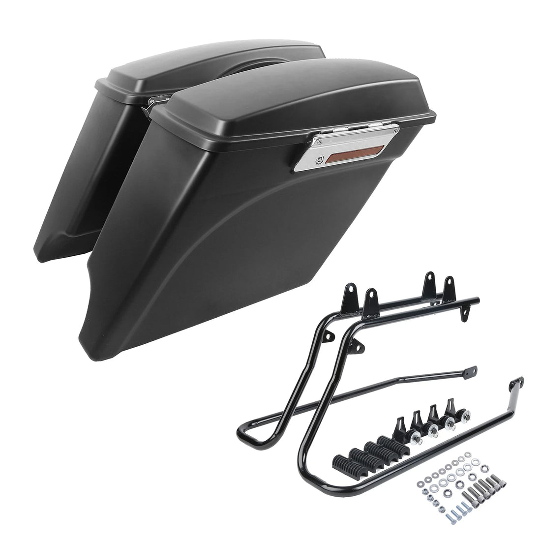 Matte Hard Saddlebags Conversion Bracket Fit For Harley Heritage Softail 86-2017