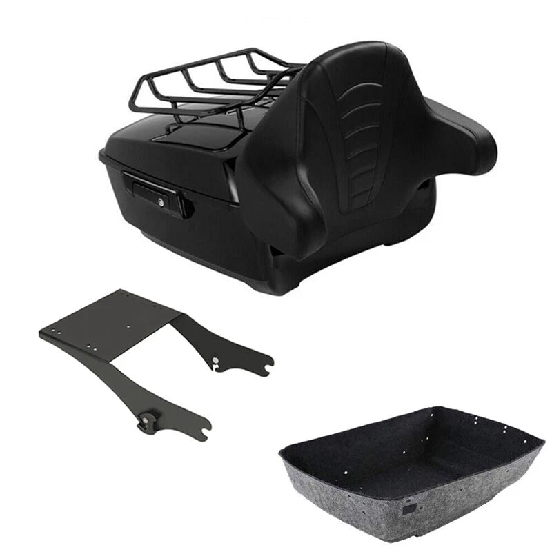 King Trunk Backrest Mount Rack Fit For Harley Touring Touring 97-2008