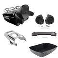 King Trunk Backrest Rack & Speakers Fit For Harley Touring Models 09-13