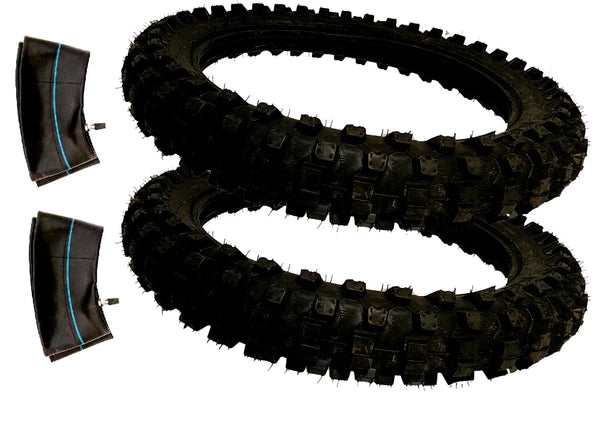 Pair OF 70/100-19 Dirt Bike Tires + Tube BSA Yamaha KTM Kawasaki Crf Motorcycles