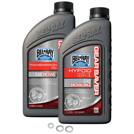Tusk 20441202129bc9-eb2998 Drivetrain Oil Change Kit with Bel-Ray Oil For Suzuki