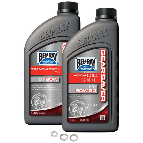 Tusk 20441202129bc9-eb2998 Drivetrain Oil Change Kit with Bel-Ray Oil For Suzuki