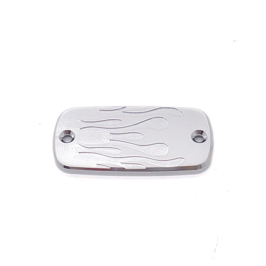 Chrome Flame Front Brake Fluid Cap For Honda Shadow Vtx Spirit Velorex Deluxe