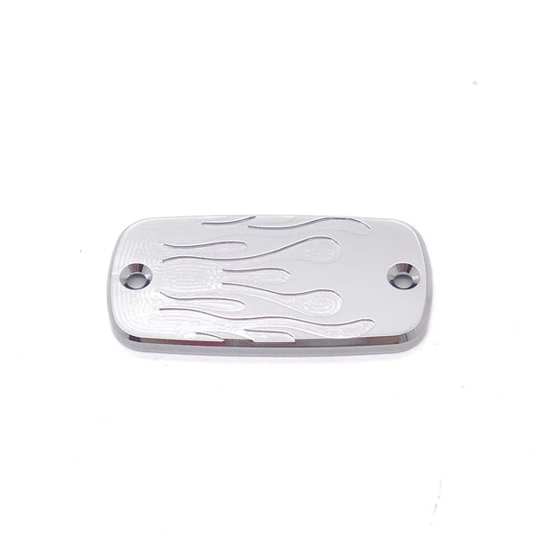 Chrome Flame Front Brake Fluid Cap For Honda Shadow Vtx Spirit Velorex Deluxe