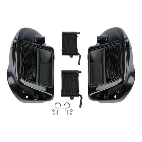 Lower Vented Fairing Water Radiator Cooler Fit For Harley Touring Glide 14-23