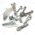 Kawasaki Ninja ZX6R/ZX636 Silver Front Foot Pegs Footrest Bracket For 2009-2017