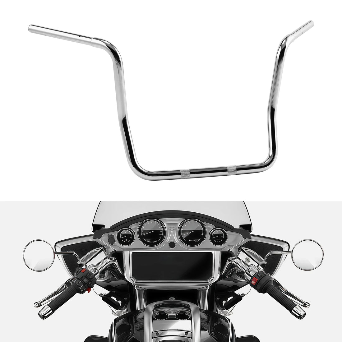 15.6" Rise Ape Hanger Handlebar Fit For BMW R18 B Transcontinental 21-Up Chrome