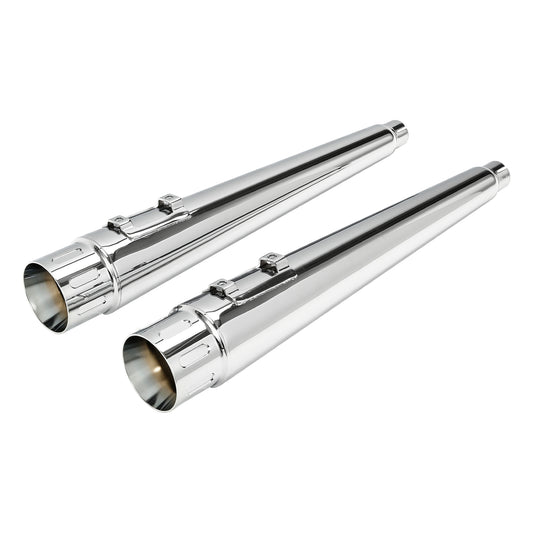 4" Megaphone Slip On Dual Exhaust Pipes Fit For Harley Street Road Glide 1995-16