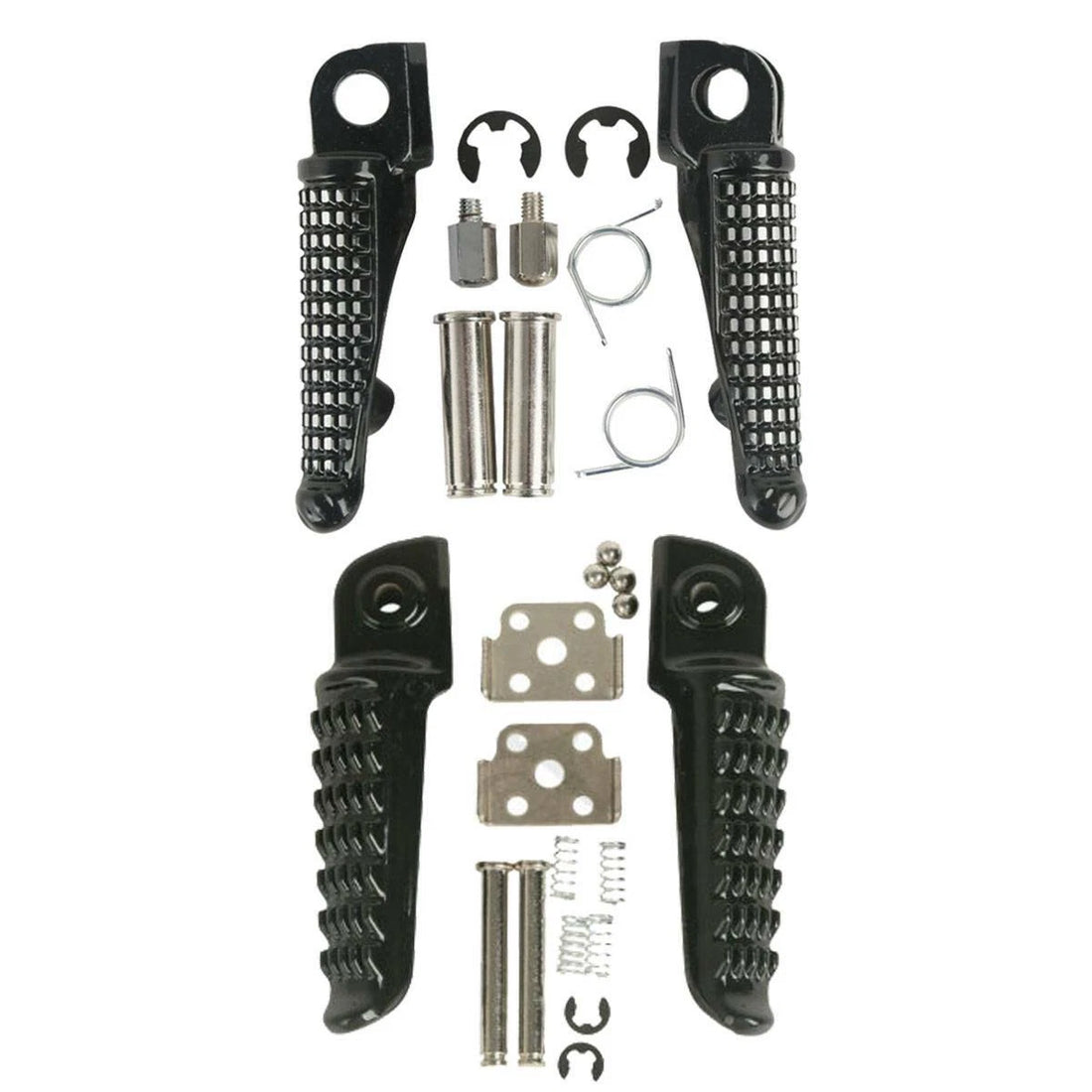 Front Rear Driver Passenger Footpegs Footrest Fit For Kawasaki Ninja ZX10R 04-13