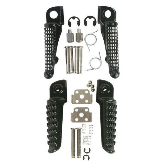 Front Rear Driver Passenger Footpegs Footrest Fit For Kawasaki Ninja ZX10R 04-13