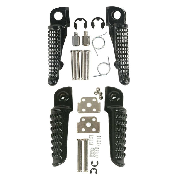 Front Rear Driver Passenger Footpegs Footrest Fit For Kawasaki Ninja ZX10R 04-13