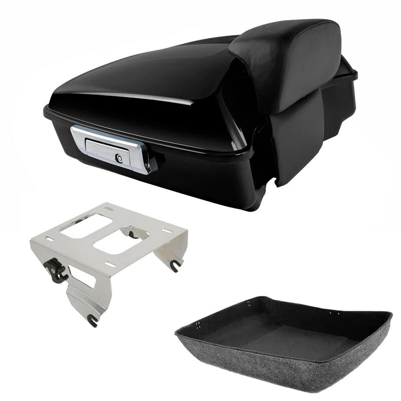 Chopped Trunk Backrest Solo Mount Fit For Harley Touring Cvo Street Glide 14-26