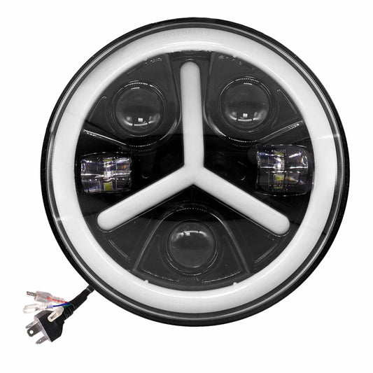 New LED 7" Headlight Fit For Ford Willys Jeep 75W)