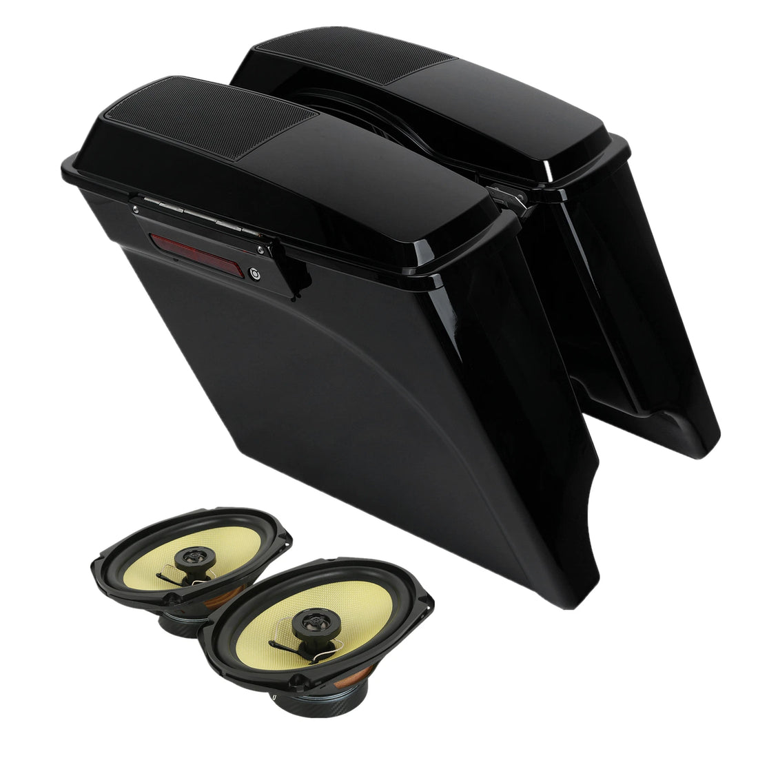 5" Stretched Hard Saddlebags w/ 6X9'' Speaker Fit For Harley Touring Glide 93-13