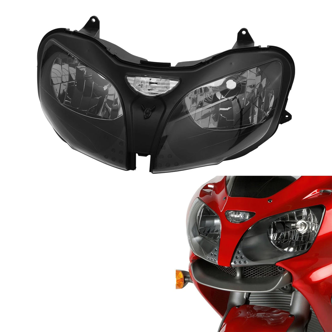Front Headlight Lamp Assembly Fit For Kawasaki Ninja ZX6R 2000-2002 ZZR600 05-08
