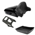 Black Chopped Trunk Pad & Mount Fit For Harley Touring 2009-2013