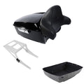 King Trunk Backrest Mount Rack Fit For Harley Fatboy 2008-2017 15