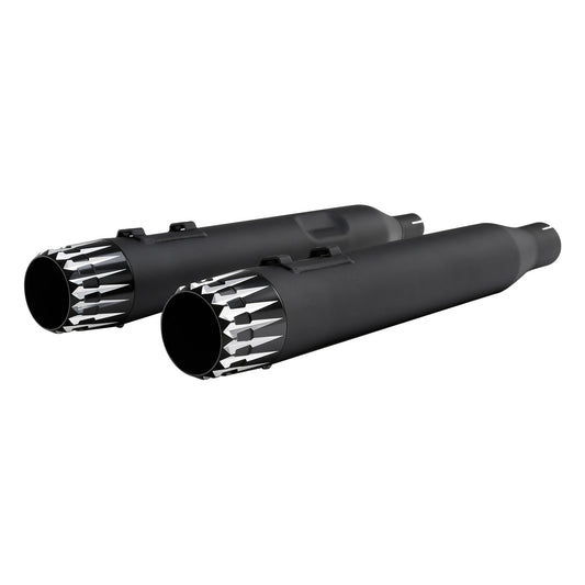 4" Slip on Straight Mufflers Exhaust Fit For Harley Touring 17-2025 Matte Black