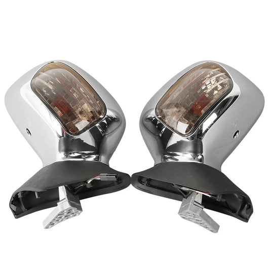 Smoke Len Rear View Mirrors Turn Signals Fit For Honda Goldwing GL1800 2001-2017