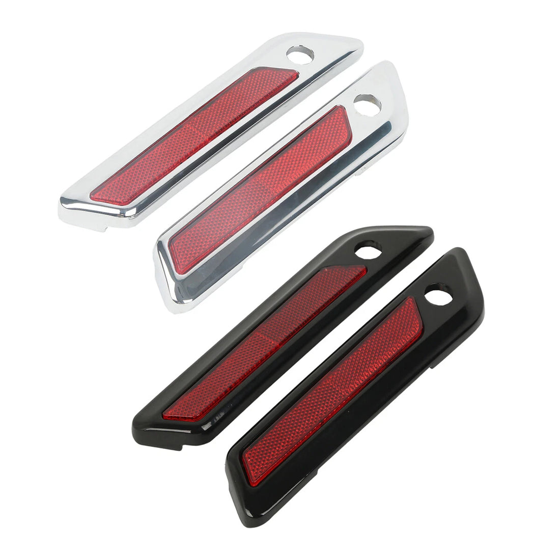 Black/Chrome Hard Saddlebags Hinge Latch Covers Fit For Harley Touring 2014-2023