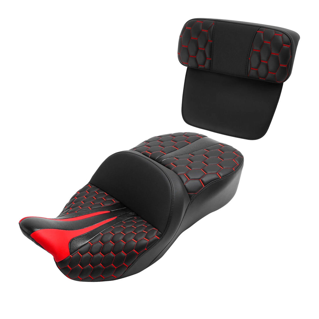 Driver Passenger Seat Pad Backrest Fit For Harley Road Electra Glide 2009-2013