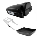Chopped Trunk Backrest Pad Mount Rack Fit For Harley Fatboy Flstf 2008-2017