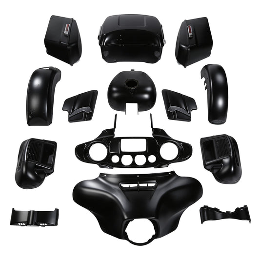 Fairings Body Kit Fit For Harley Electra Glide Ultra Limited 14-2024 Black Denim