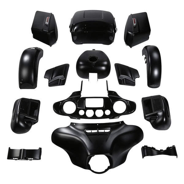 Fairings Body Kit Fit For Harley Electra Glide Ultra Limited 14-2024 Black Denim
