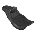 Black Seat w/Driver Backrest Fit For Harley Touring Street Road Glide 2009-2023