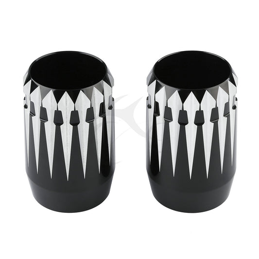 Aluminum Upper Fork Slider Covers Fit For Harley Street Glide Road King 1984-13
