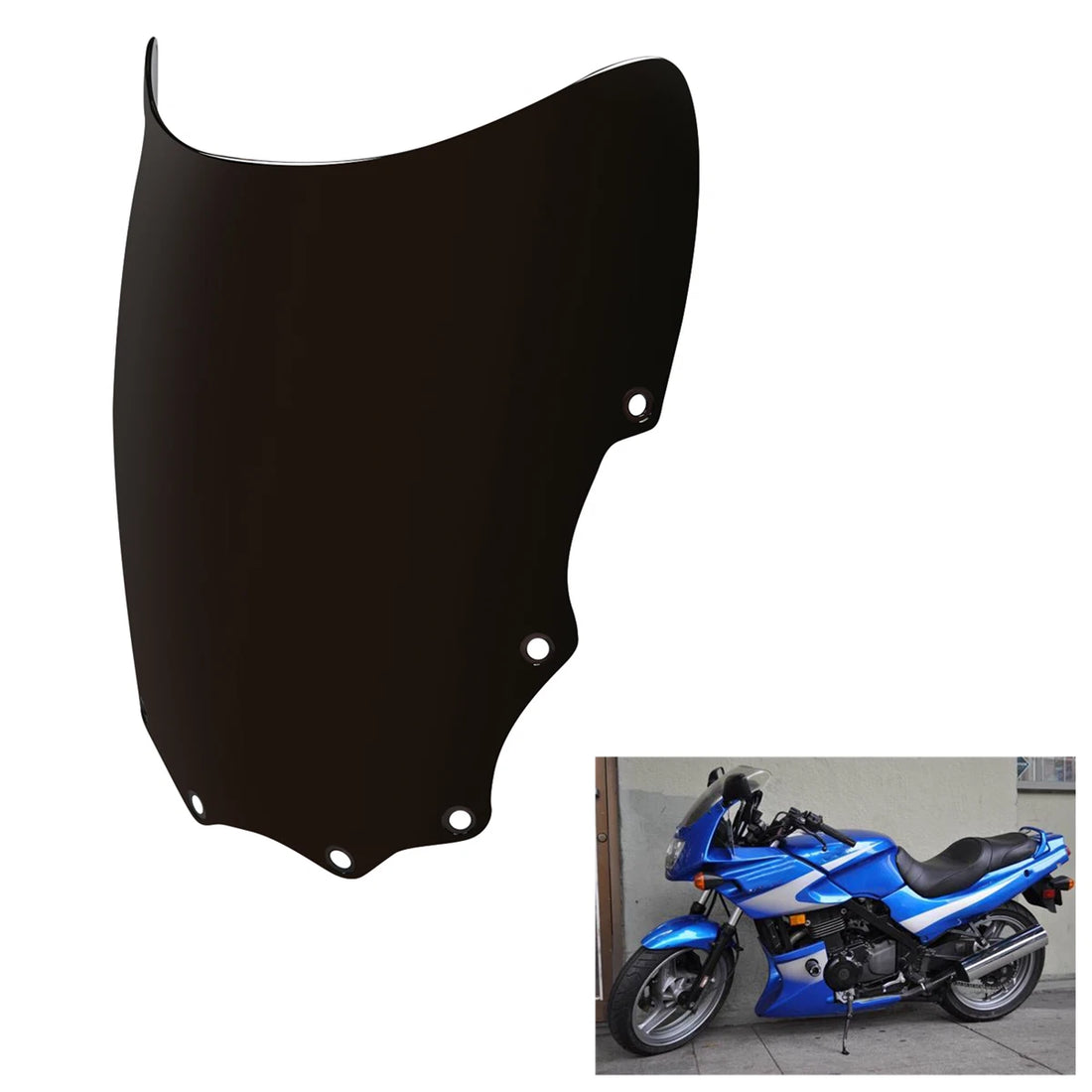 Black Windshield Windscreen Fit For Kawasaki Ninja 500R 500-R 500 R EX500 94-09
