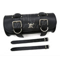 Motorcycle PU Leather Skull Saddlebag Round Barrel Saddle Tool Bag For Honda