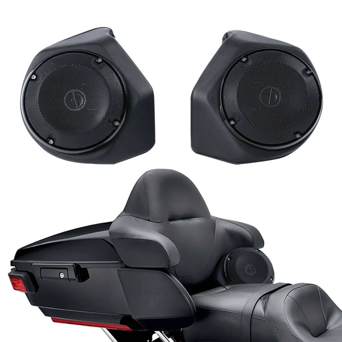 King Trunk 6.5'' Rear Speakers Pods Fit For Harley Touring Electra Glide 14-25