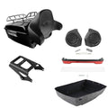King Trunk Backrest Light Rack Speakers Fit For Harley Electra Road Glide 09-13