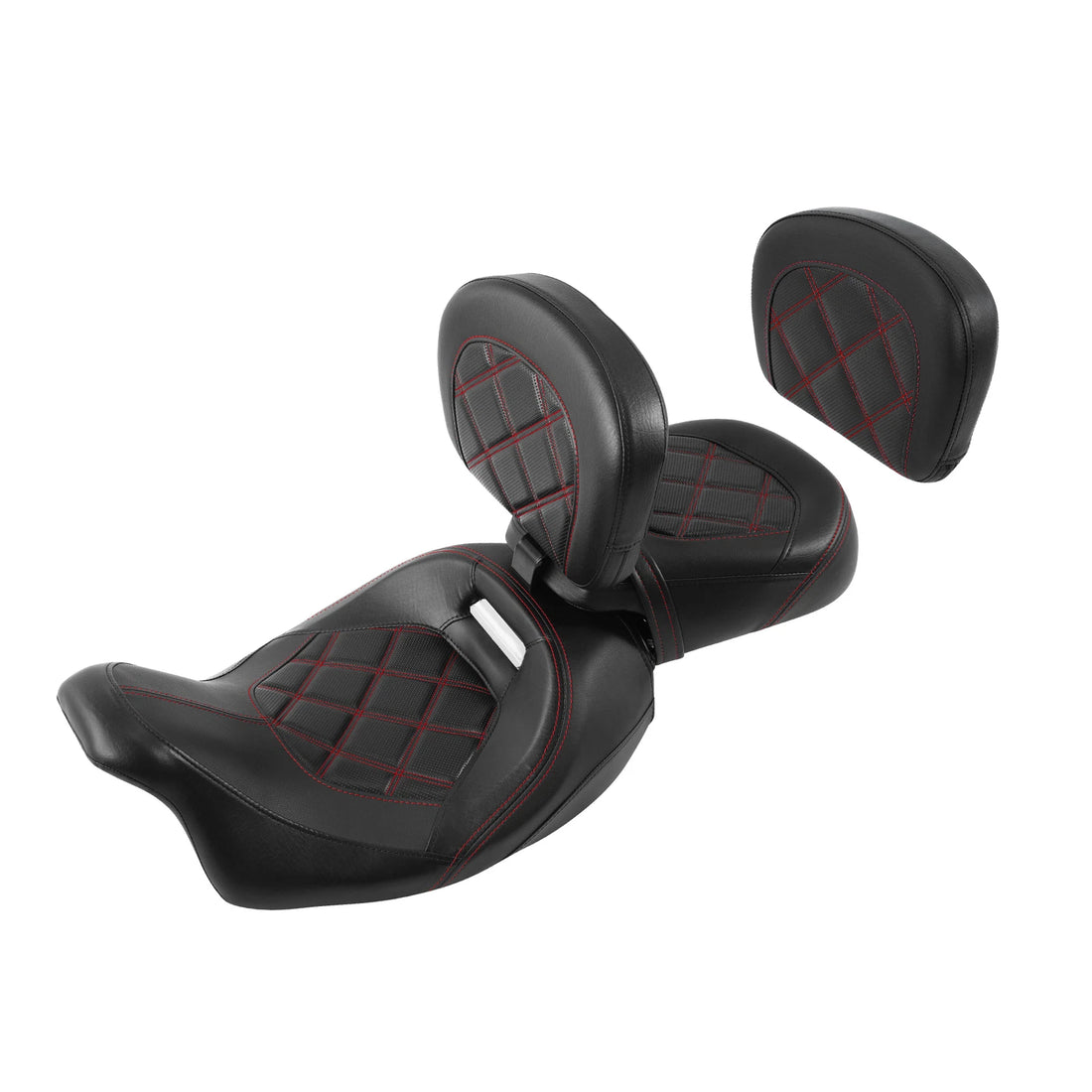 Low-Profile Driver Passenger Seat & Backrest Pad Fit For Harley Touring 09-23