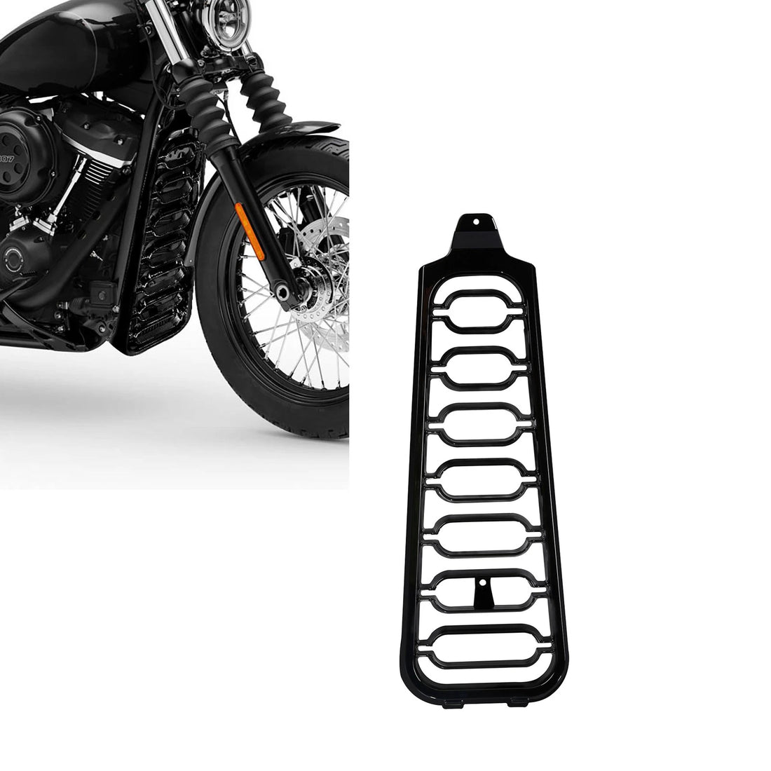 Chin Fairing Spoiler Lower Radiator Cover Fit For Harley Softail Fat Boy 18-2025