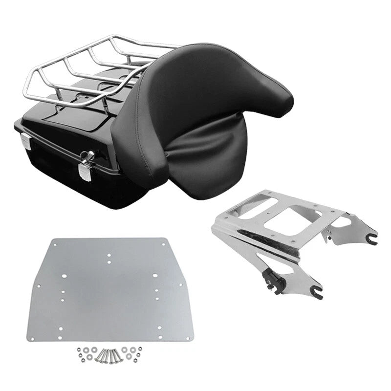 Chopped Trunk Backrest Mount Plate Fit For Harley Touring Road King 09-13