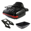 King Trunk Mount Rack Pad Tail Light Fit For Harley Touring Road Glide 2014-2026