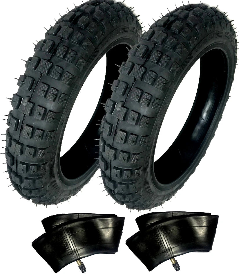 2) HD Tire And Tube Straight Stem Size 2.50-10 2.50X10 For Yamaha DT50 50CC 10"