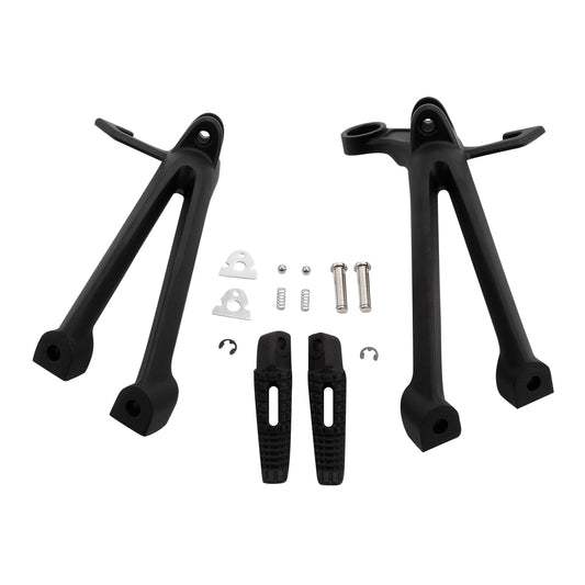 Passenger Footrests Footpegs Bracket Fit For Suzuki GSXR600 GSXR750 2008-2010 US