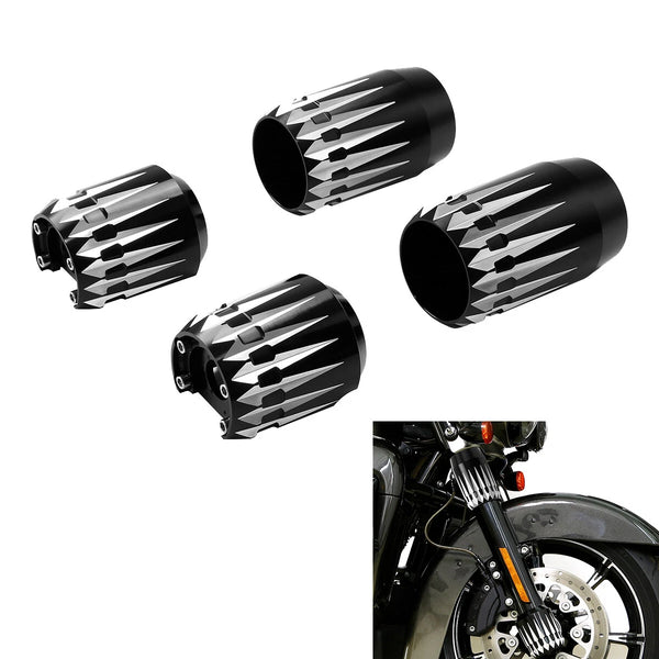 Front Fork Slider Covers Fit For Harley Touring Electra Street Glide 1984-2013
