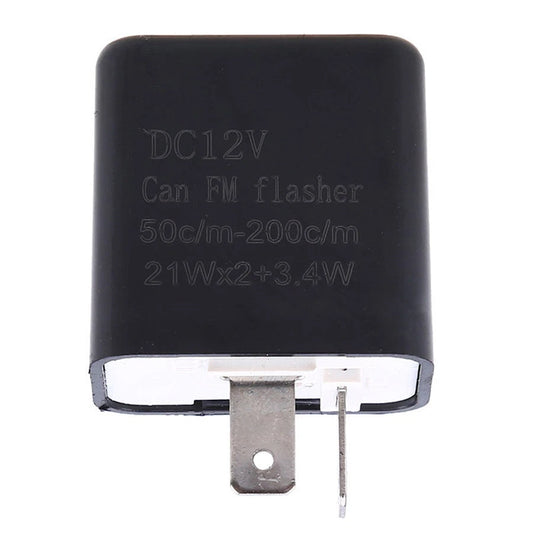 2 Pin Speed Adjustable LED Flasher Relay Motorcycle Turn Signal Indicator 12V