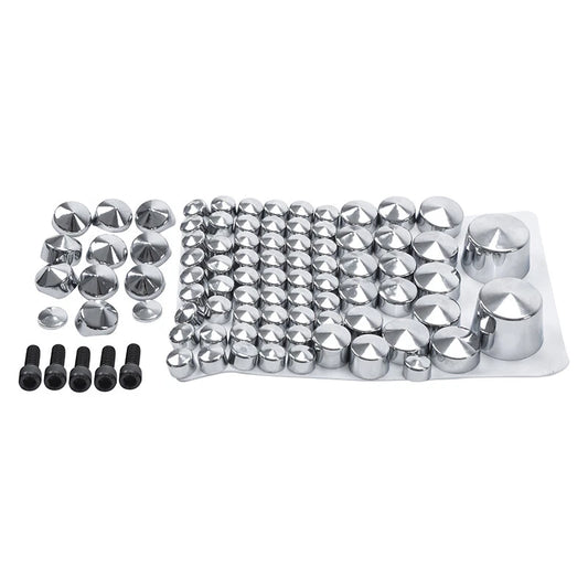 Chrome Bolt Caps Toppers Kit Fit For 2007-2013 Harley Davidson Softail FL Fls FX