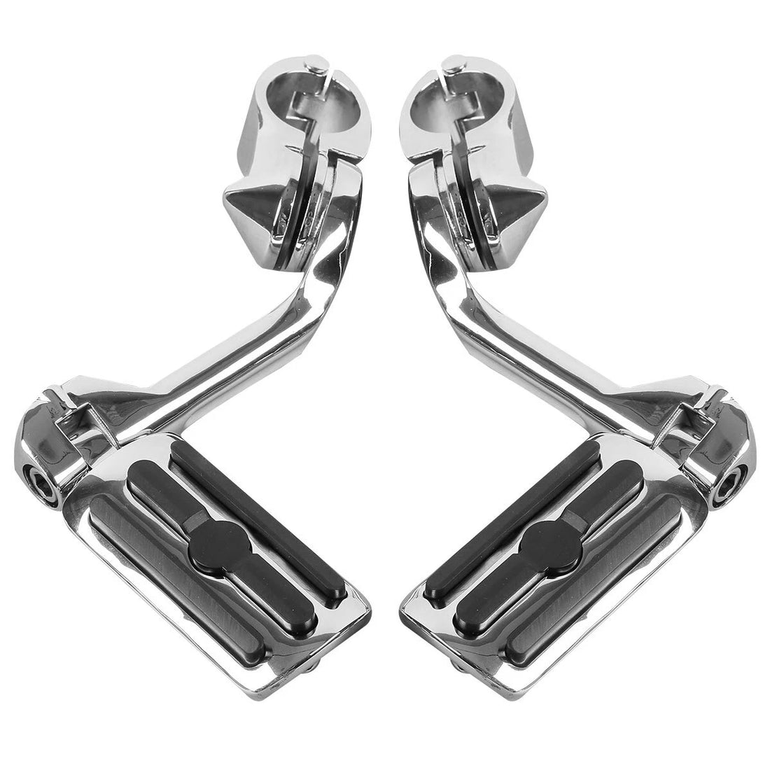 1.25" 32mm Long Angled Adjustable Highway Foot Pegs Crash Bar Mount For Harley