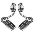 1.25" 32mm Long Angled Adjustable Highway Foot Pegs Crash Bar Mount For Harley