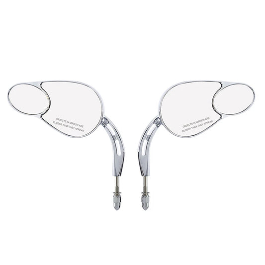 Chrome Rear View Mirrors Fit For Harley Dyna Softail Sportster Road Street Glide